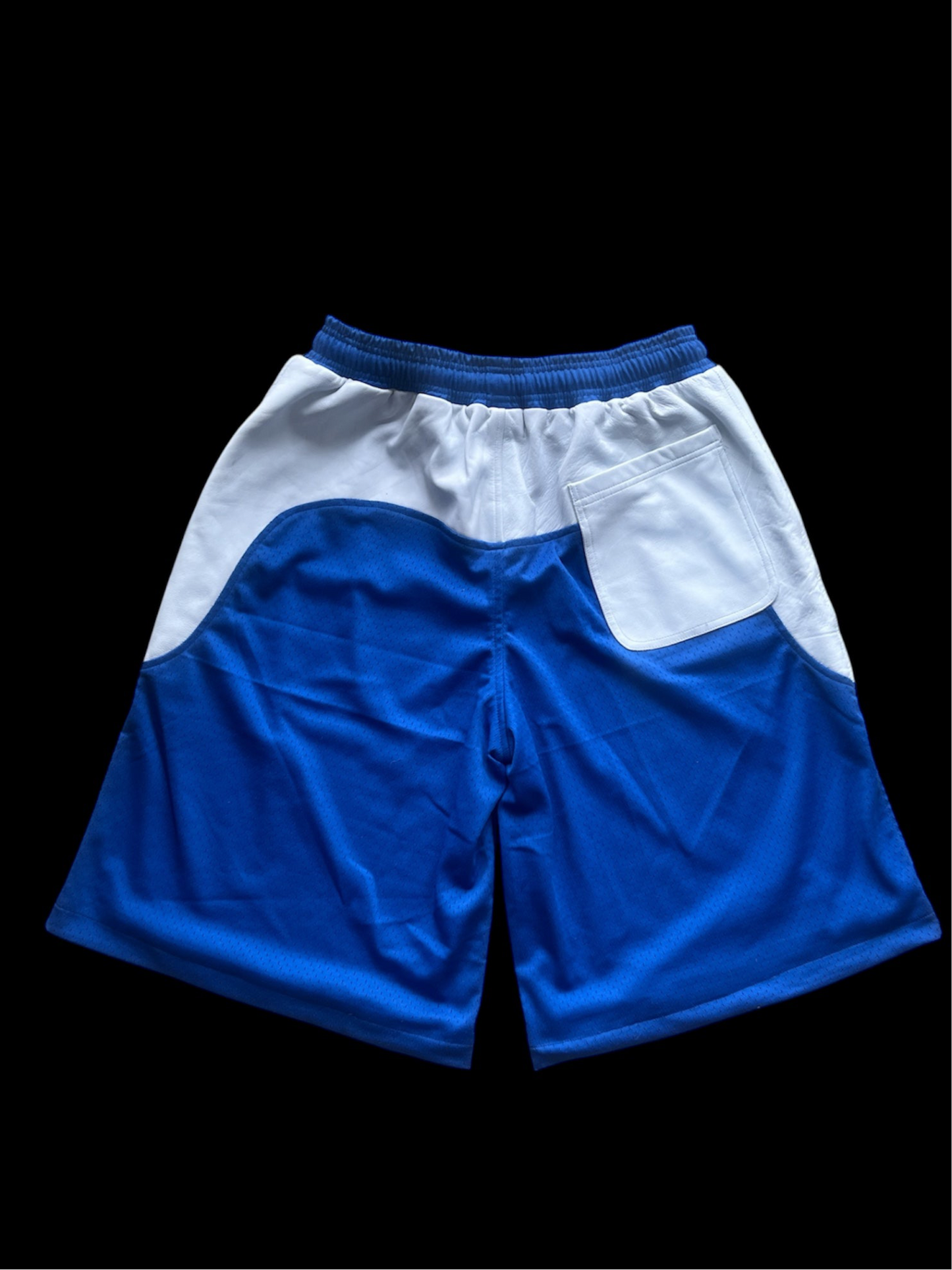 LEATHER MESH PATCH BASKETBALL SHORTS