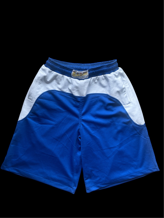 LEATHER MESH PATCH BASKETBALL SHORTS