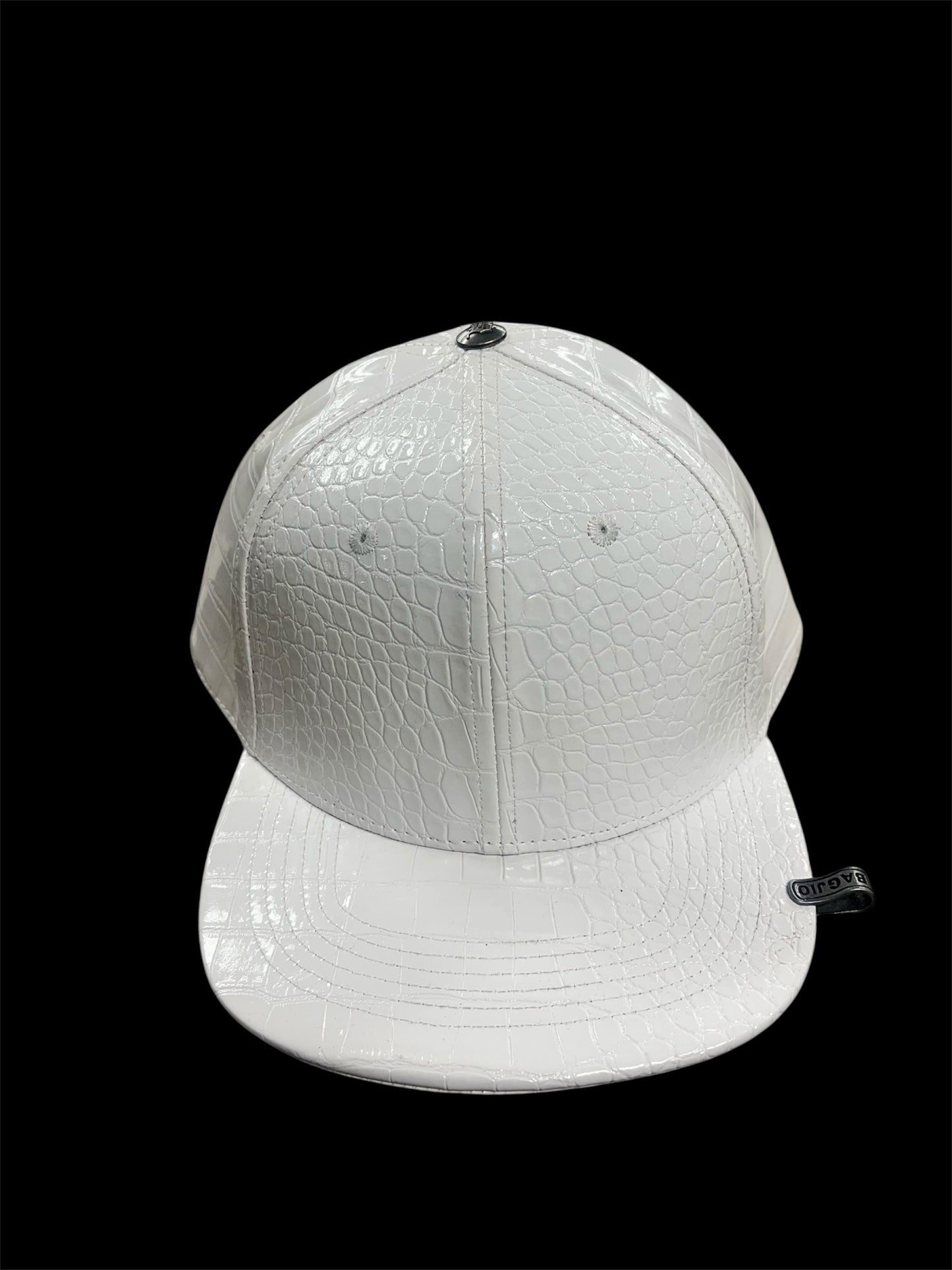 WHITE CROC PRINT FITTED HAT