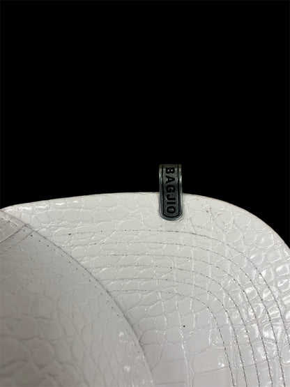 WHITE CROC PRINT FITTED HAT